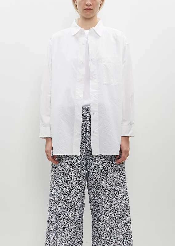 Exclusive Sale Back Gathered Shirt — White