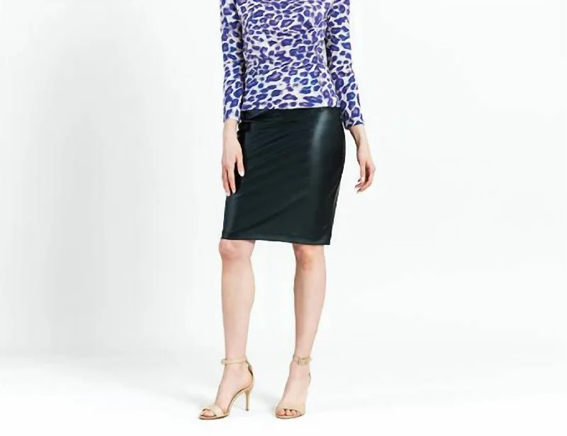 Best Seller Foil Knit - Draped Neck Side Ruched Top In Plum Cheetah