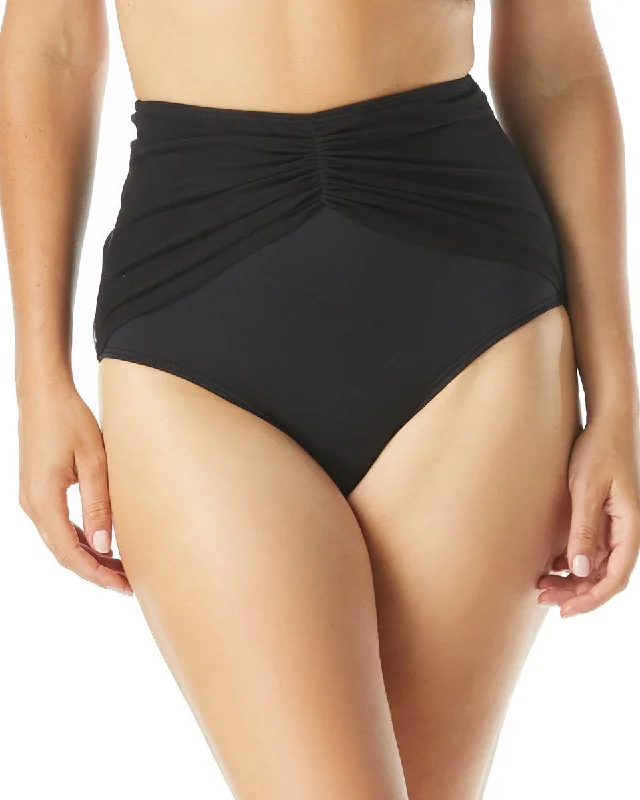 Trendy Pulse 2024 Coco Reef Classic Solids Diva High Waist Bikini Bottom - U95143