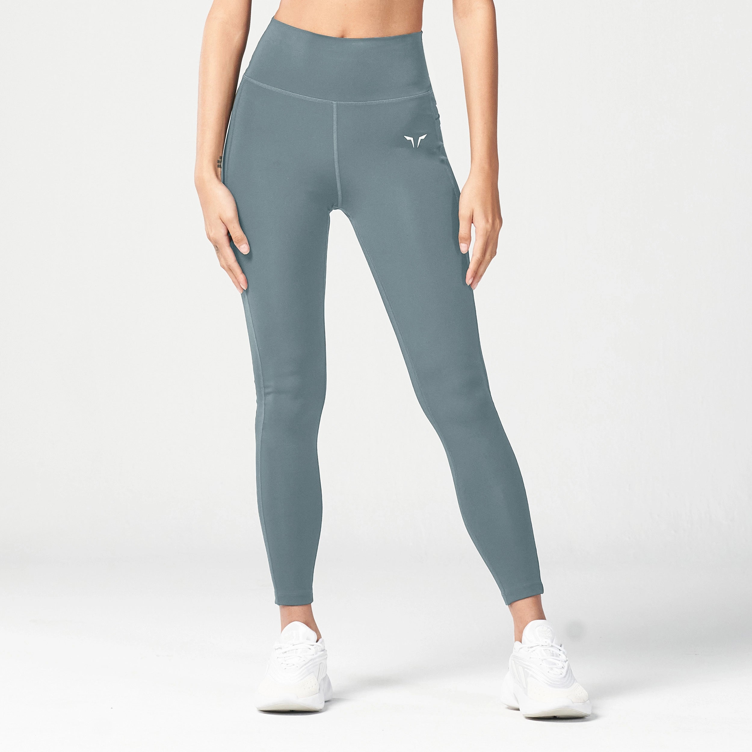 Vibrant Styles Essential Cropped Leggings 24" - Stormy Weather