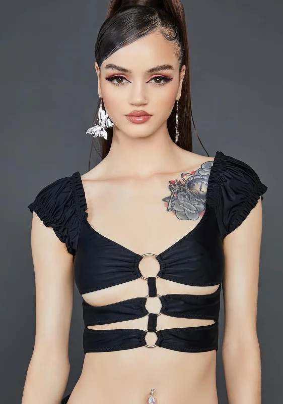 Trendy Pulse Bad Blood O-Ring Crop Top