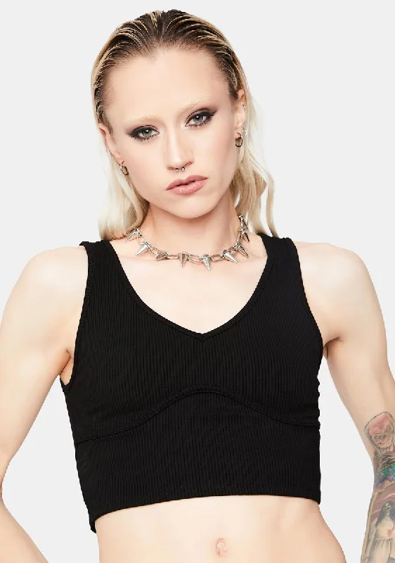 Ends Soon Noir Keep It Poppin' Underwire Crop Top