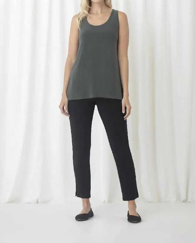 Step Ahead, Lead The Trend Go To Tank Relax In Melange Olive