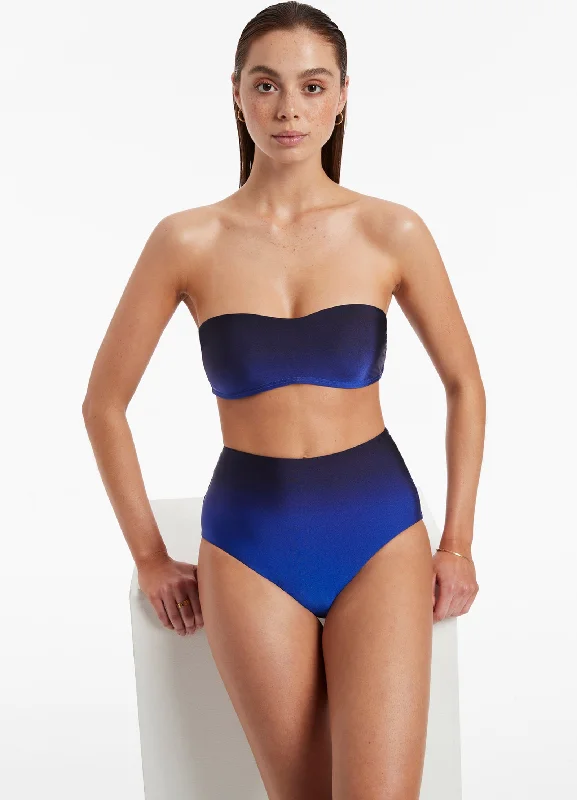 Sophisticated Fashion Oia Sunset High Waist Bikini Bottom - Ocean