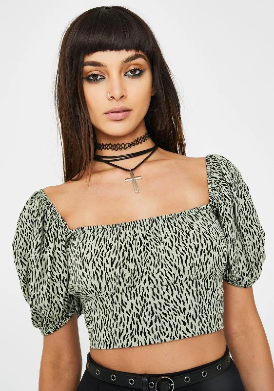 All Season Fashion Collection Jaguar Rocha Crop Top