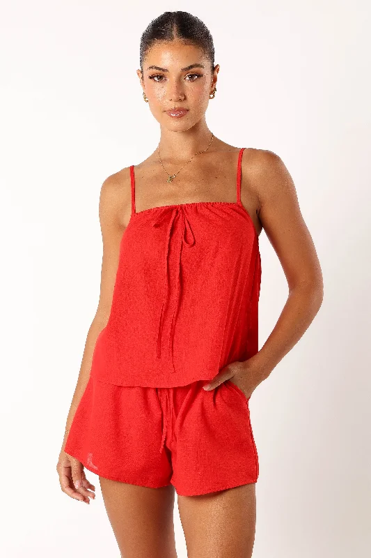 Wardrobe Essentials Robinson Short Set - Red