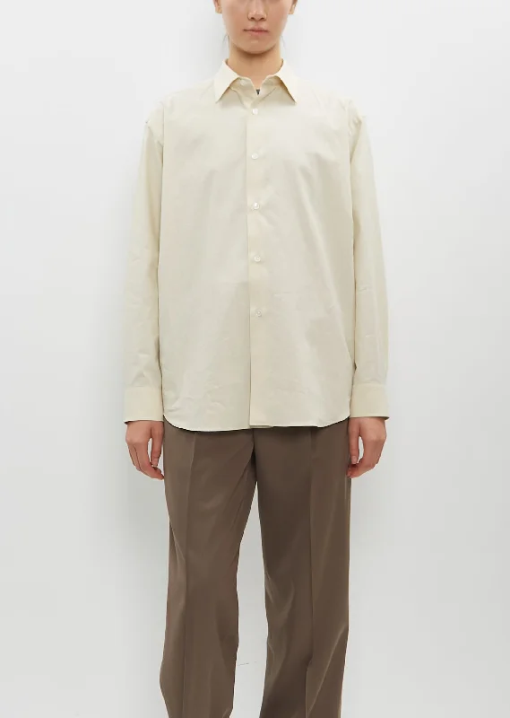 Find Your Unique Flair Washed Finx Twill Shirt – Light Beige