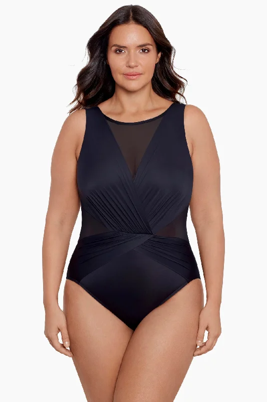 Great Prices On Feminine Styles Plus Size Illusionists Palma One Piece Swimsuit