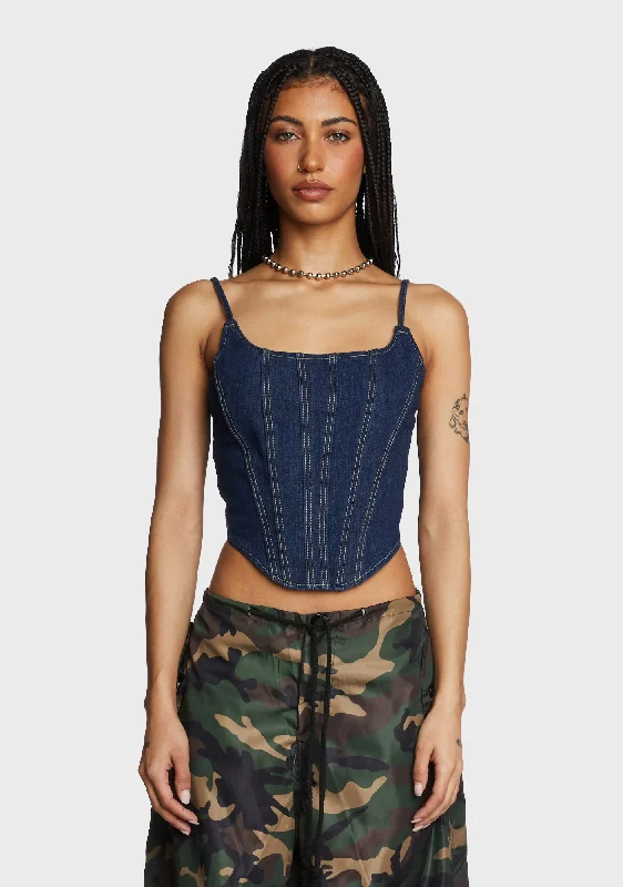 Street Style Fashion Bad Advice Corset Top