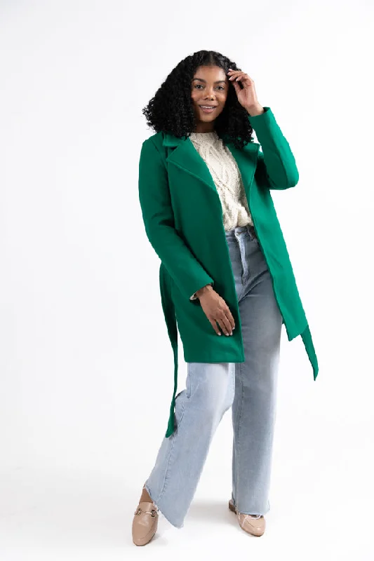 Trendy Street Style Clothing Mistletoe Moment Green Coat FINAL SALE