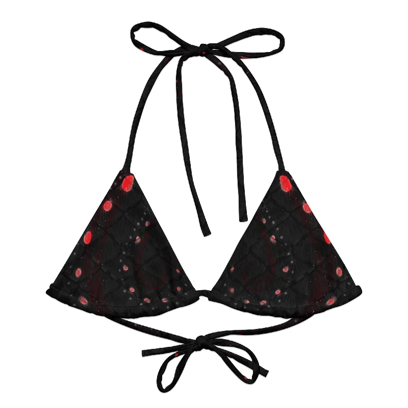 Playful Elegance Dark Tide String Bikini Top