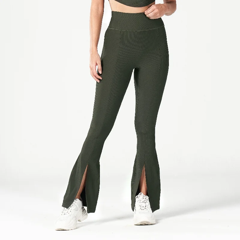 Limited Time Deal Code Flare It Up Leggings - Khaki