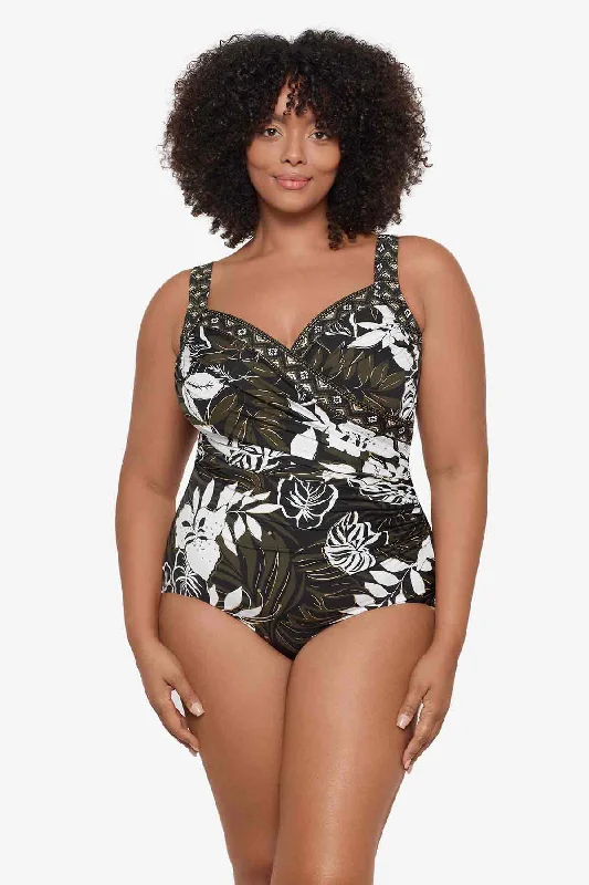 Trendy Styles Plus Size Elle Dorado Sanibel One Piece Swimsuit