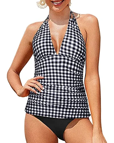 Flash Sales Two Piece Plus Size Deep V-Neck Bathing Suit