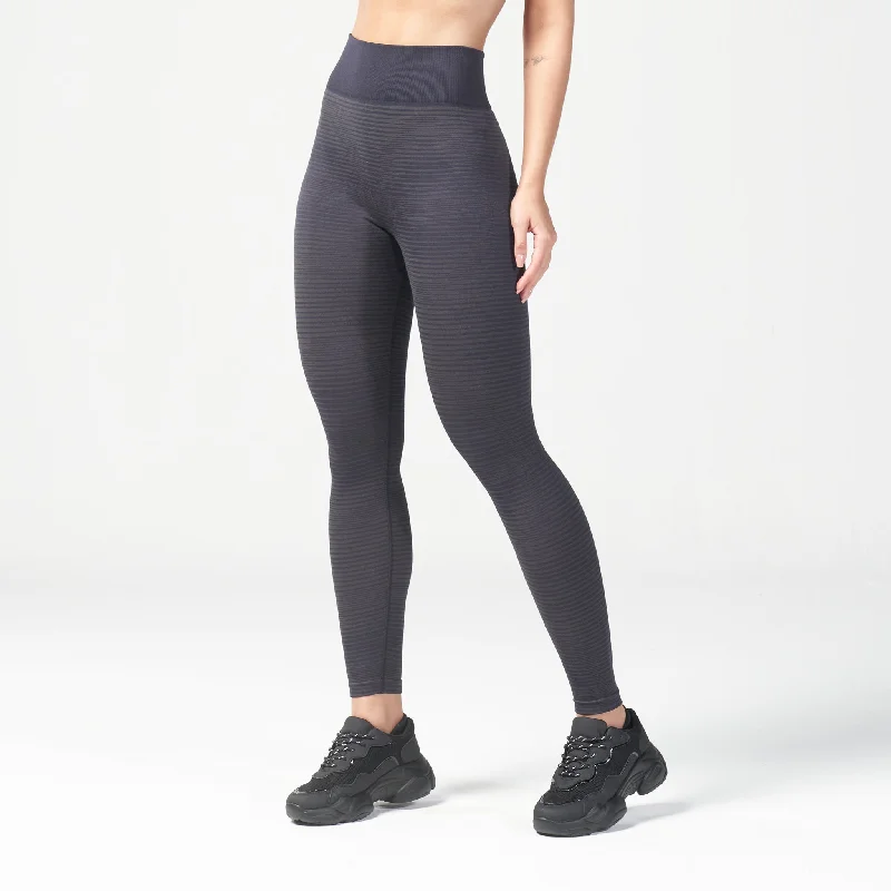 The Good Stuff Infinity Stripe Seamless Leggings - Black