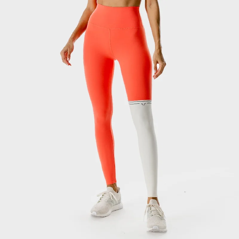 Everyday Basics LAB360° Colour Block Leggings - Hot Coral