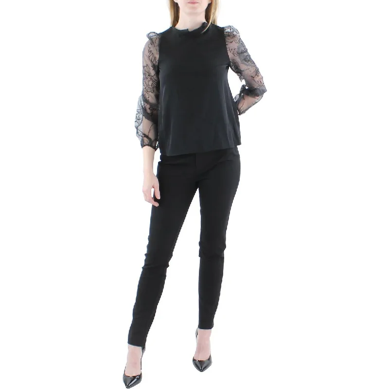 Vibrant Femme Fashion Womens Sheer Dressy Blouse