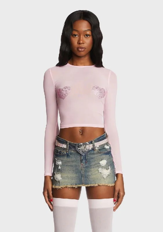 Premium Quality Garments Rising Pulse Crop Top