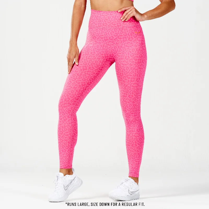 Trendy Urban Attire Core Agile ACT Leggings 27" - Hot Pink Print