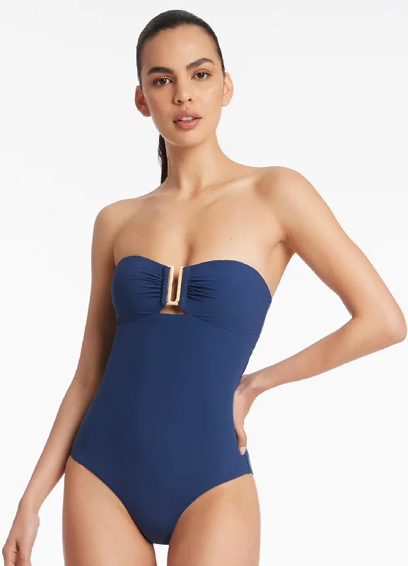 Everyday Wear Jetset Bandeau One Piece - Pacific Blue