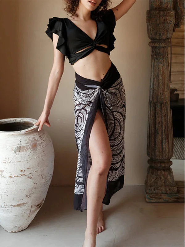 Timeless Elegance Denise swimsuit with Sarong Skirt