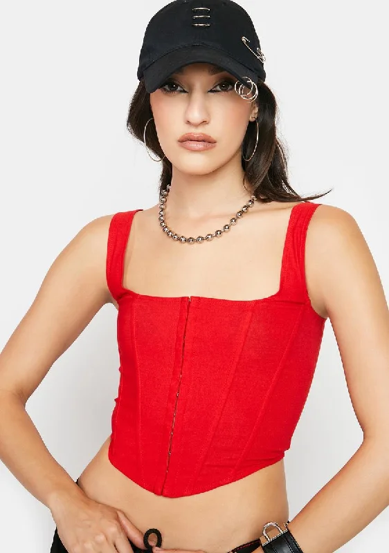 Fashion Forward Femme Heart In My Pocket Corset Top