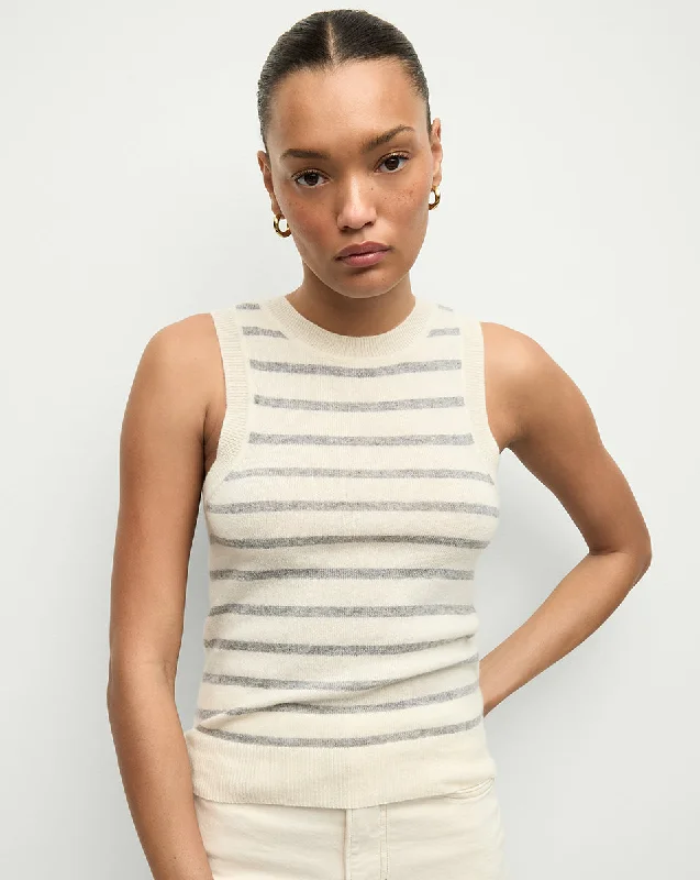 Casual Fashion Jerrel Striped Cashmere Tank