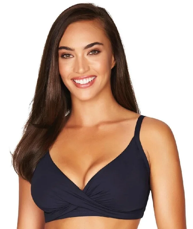 Best Seller Sea Level Essentials Twist Front DD-E Cup Bikini Top - Night Sky Navy