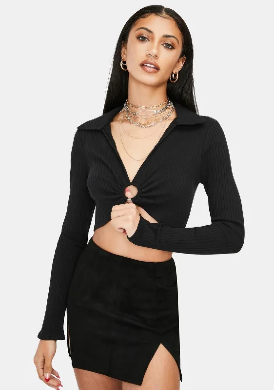 Seasonal Fashion Moonlight Liar O-Ring Crop Top