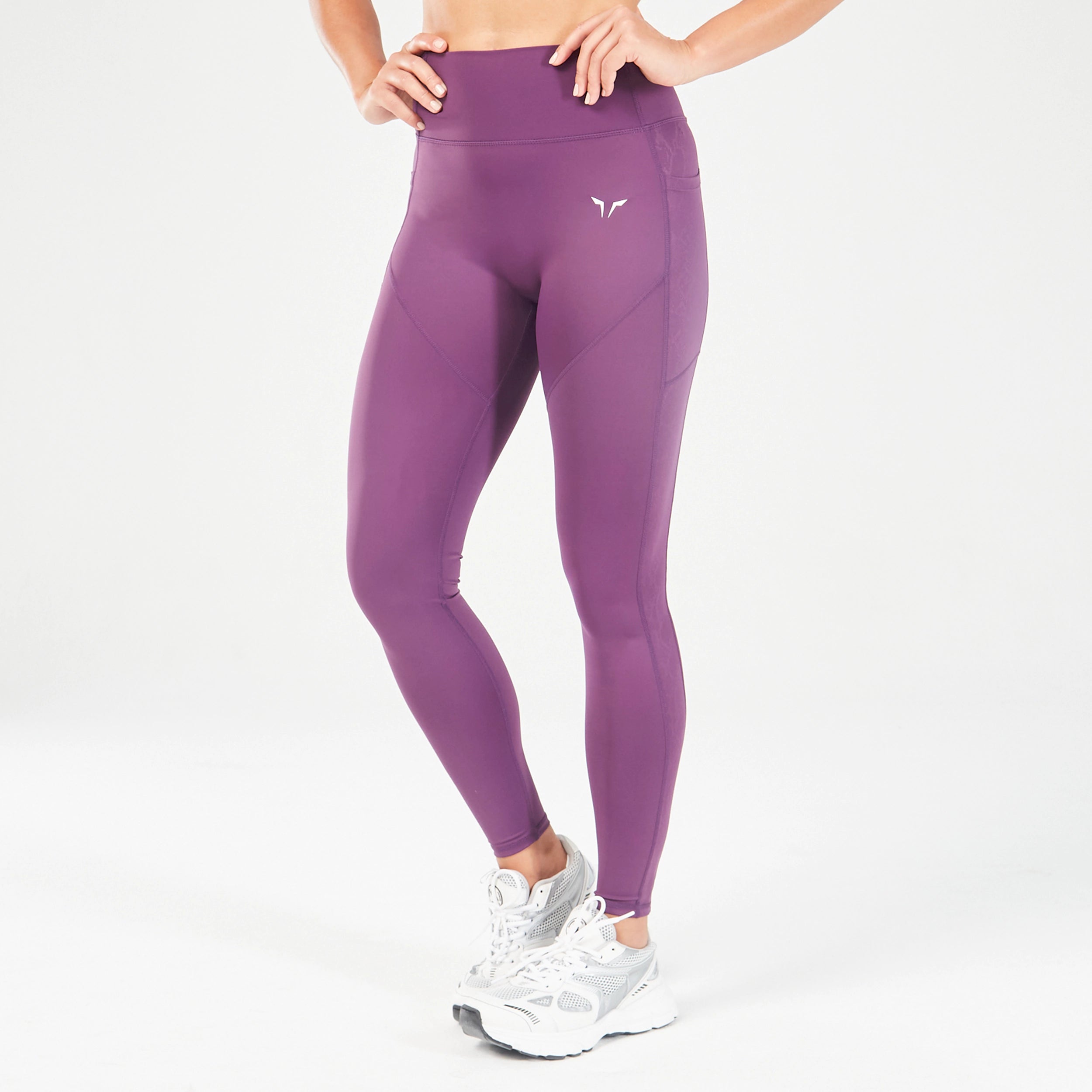 Graceful Movement Core Panel Leggings - Shadow Purple