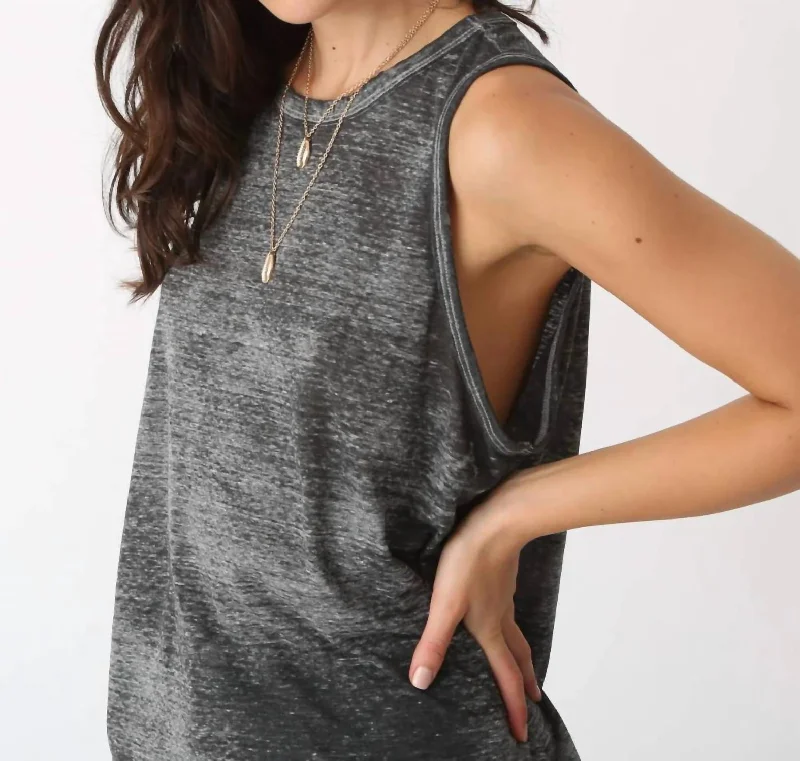 Relaxed Fashion Ricki Tank In Heather Grey