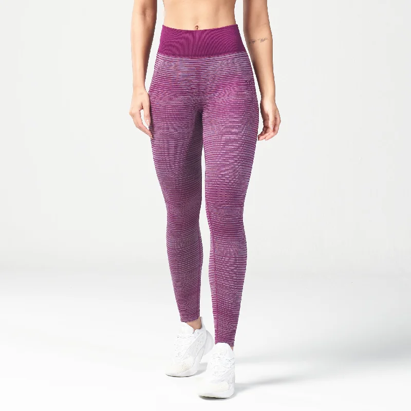 Fashion Sale Infinity Stripe Seamless Leggings - Dark Purple