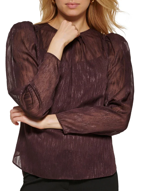 High End Fashion Womens Textured Blouse