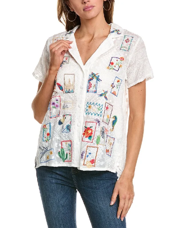 Save Big Johnny Was Cooper Button Up Blouse