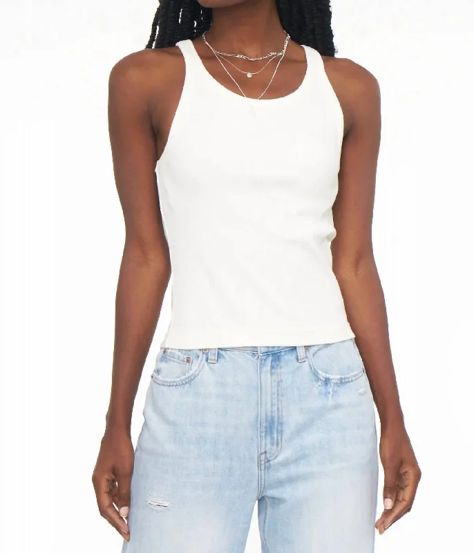 Fashion Forward Style Alden Scoop Neck Tank In Vanilla