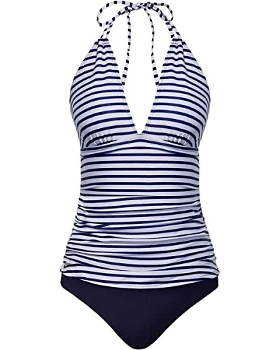 Discover Now Plus Size Deep V-Neck Two Piece Bathing Suit