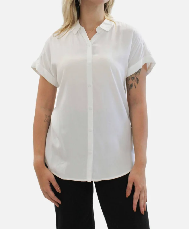 Stylish Savings Spencer Button Down Shirt In White