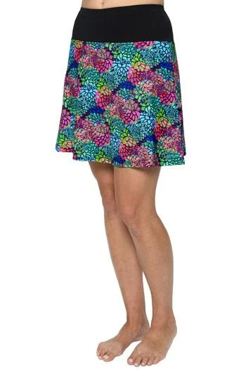 Fashion Forward Skater Skirt for Swim & Gym 18" -  Chlorine Proof (with attached shorts)