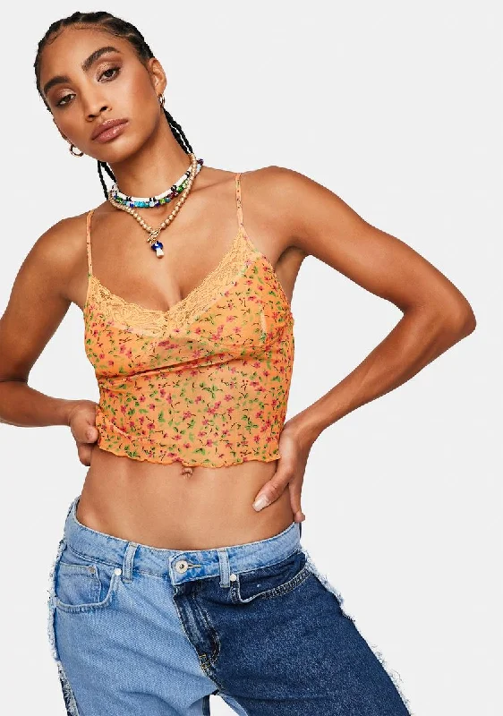 Limited Time Deal Summer Sun Mesh Yenika Crop Top