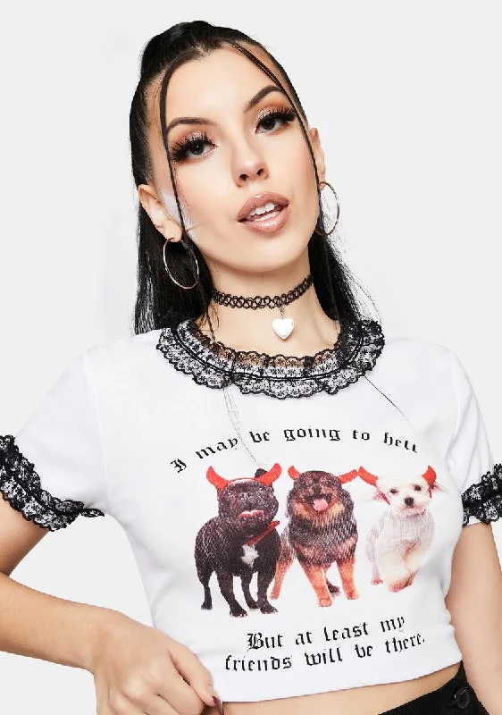 Great Prices On Feminine Styles Devil Pup Crop Top