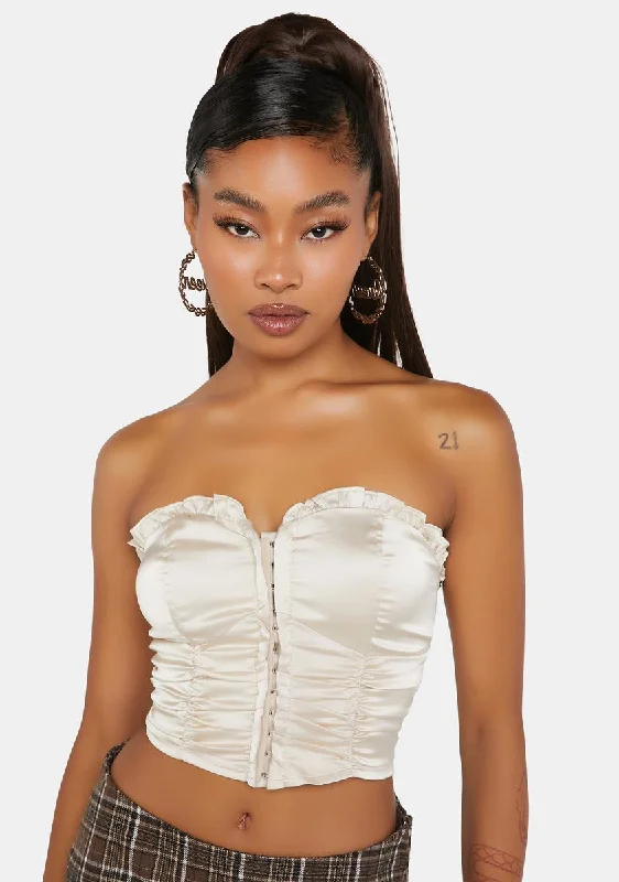 Shop Our Looks Most Glowing Satin Crop Top