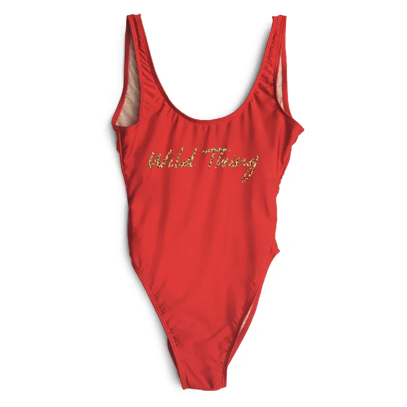 Brand Name Clothing Discount Extravaganza WILD THING W/ CHEETAH TEXT [SWIMSUIT]