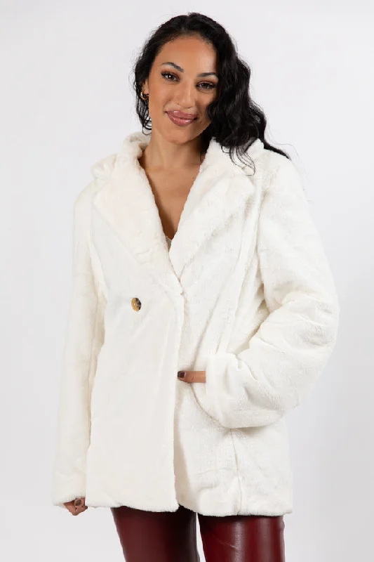 Relaxed Style Wilmington Winters Ivory Fur Coat FINAL SALE