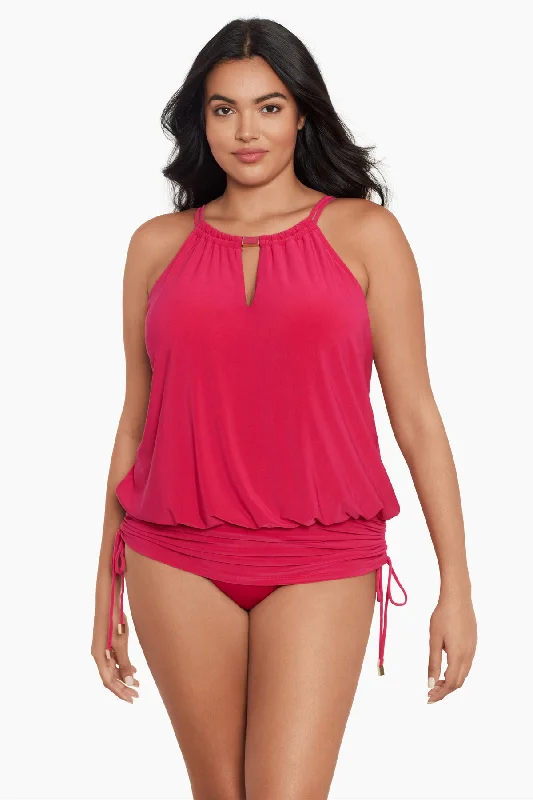 Evening Elegance Plus Size Solid Susan One Piece Swimsuit