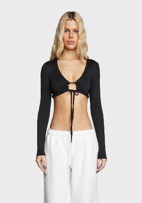 Fast Fashion Favorites Reina Cut Out Open Back Crop Top