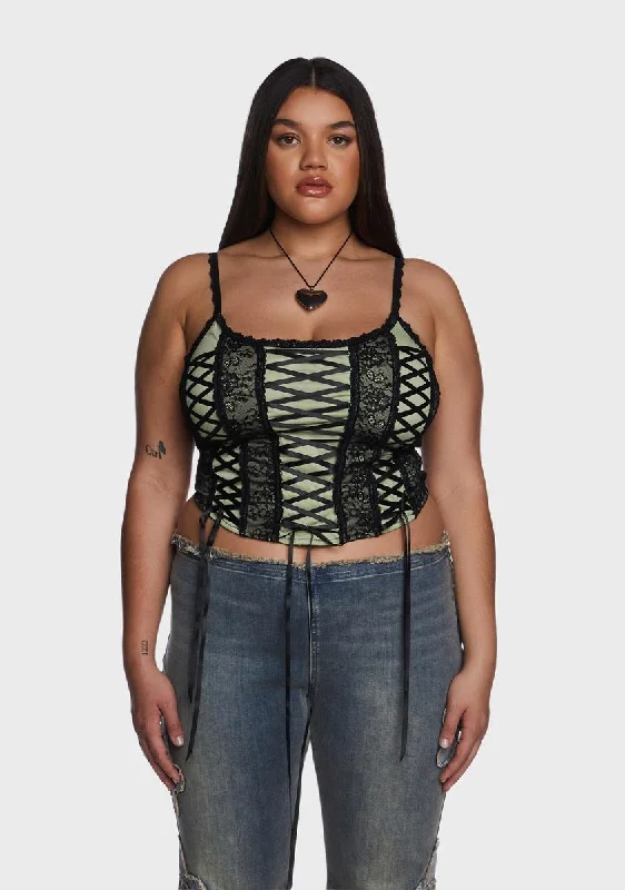 Trendy Fashion Sale Plus Stage Right Corset Top