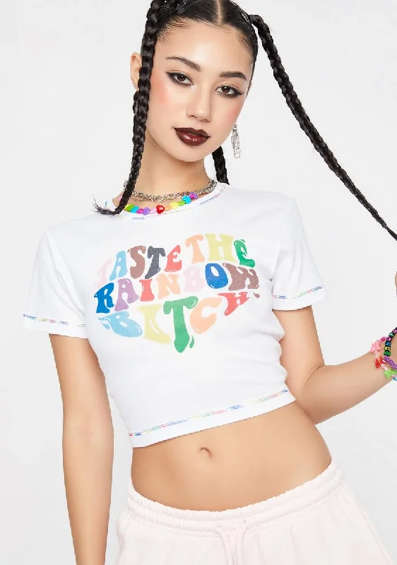 Vintage Style Clothing Sale Taste The Rainbow Crop Top