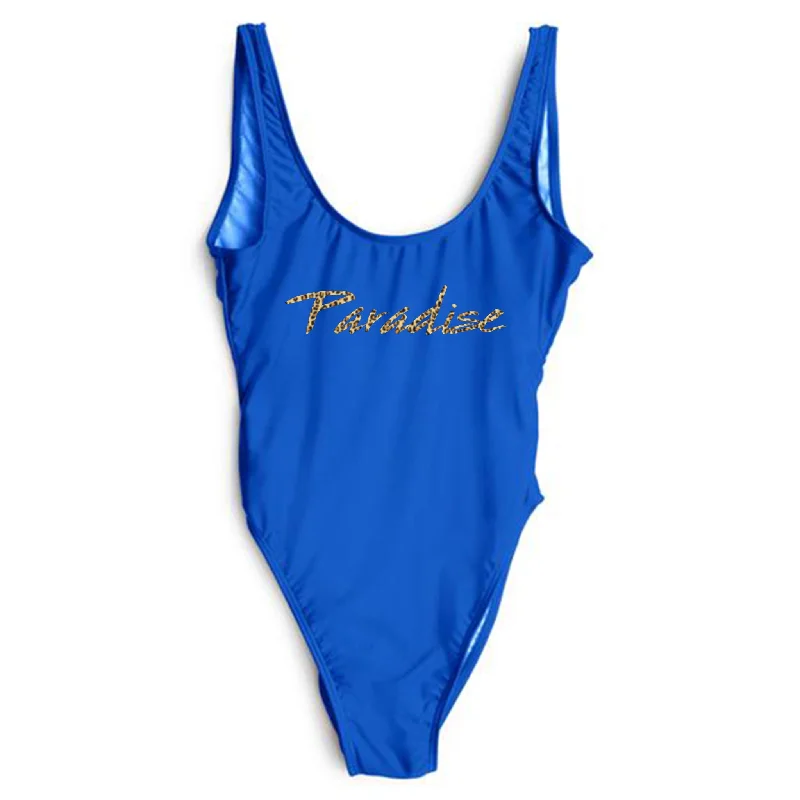 Season Appropriate Women's Collection PARADISE W/ CHEETAH TEXT TEXT [SWIMSUIT]