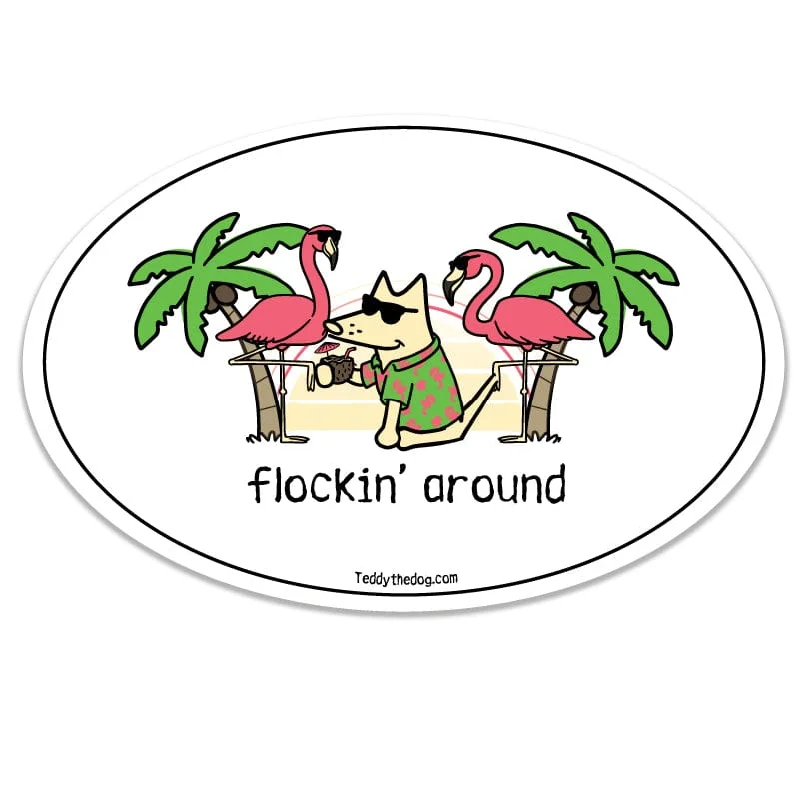 Chic & Cozy Collection Flockin' Around - Car Magnet