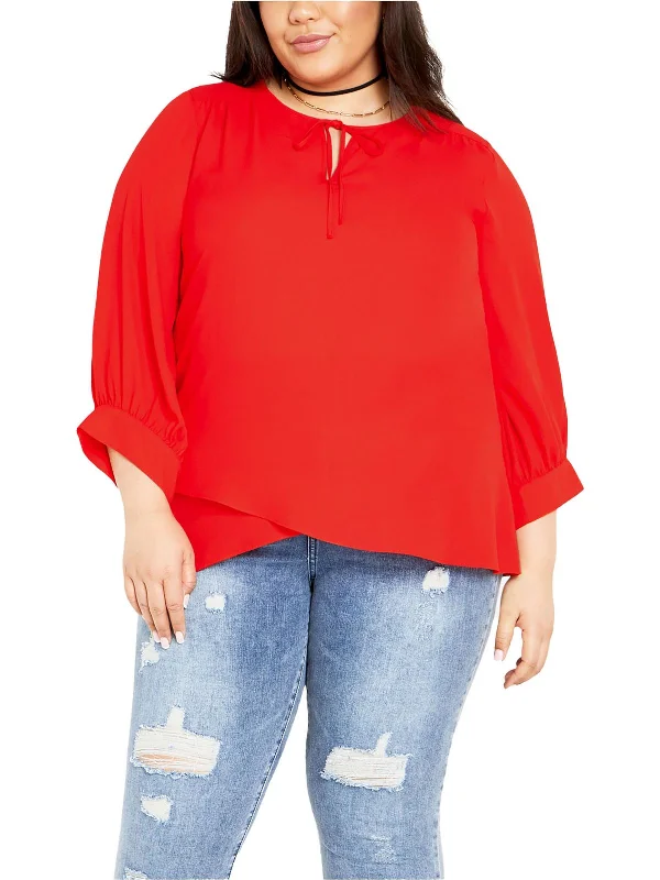 Clearance Sale Monica Womens Hi-Low Polyester Blouse